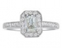 SuperJeweler RLB2735 18W H-I I1 z4 Hansa 3Ct Diamond Emerald Engagement Ring In 18K White Gold, H - I, Si2 - I1 Size - 4