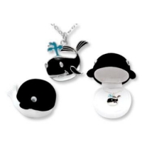 Whale Pendant Necklace in Figural Gift Box