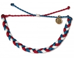 Pura Vida Bracelets Women's American Flag Braided