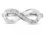 SuperJeweler H071314 BR z8.5 Eternal Love Infinity Ring With Cubic Zirconia Accents Size - 8.5