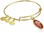 Alex and Ani Love Spell Carnation Yellow Gold Expandable Wire Bangle Bracelet