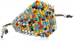 Kenneth Cole New York Mixed Multi-Color Woven Beaded Friendship Bracelet