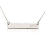 Bar Necklace Personalized Bar Name Necklace Sterling Silver Custom Made Any Name (22 Inches)