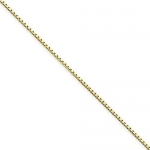 1mm Solid 14K Yellow Gold High Polish Classic Box Link Chain Necklace - 16 inches