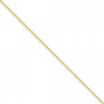 1.1mm Solid 14K Yellow Gold High Polish Classic Rolo Link Chain Necklace - 30 inches