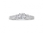SuperJeweler RLB2752 18W H-I I1 z9 Hansa 1Ct Diamond Round Engagement Ring In 18K White Gold, I - J, Si2 - I1 Size - 9