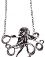 Dahlia Deranged Octopus Necklace Antique Silver