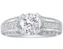 SuperJeweler RLB2301 18W H-I I1 z4 Hansa 4.20Ct Diamond Round Engagement Ring In 18K White Gold, H - I, Si2 - I1 Size - 4
