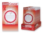 JUST Cause Red AIDS Awareness Bracelet - HIV Glass STRETCH Beads w/CHARM & Verse