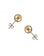 14k Yellow Gold Bead Ball Stud Earrings 3mm