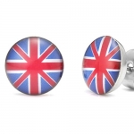 Rocking UK Flag Stainless Steel Stud Earrings for Men