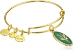 Alex and Ani Purity of The Heart Lily of The Valley Yellow Gold Expandable Wire Bangle Bracelet