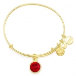 Alex and Ani January Birthstone Charm Bangle Yellow Gold Finish Bracelet, A09EB240G