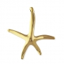 14kt Yellow Gold Plated Sterling Silver Starfish Pendant Hawaiian Silver Jewelry