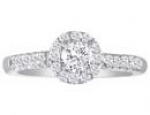 SuperJeweler RLS1056 18W H-I I1 z9 Hansa 3.28Ct Diamond Round Engagement Ring In 18K White Gold, H - I, Si2 - I1 Size - 9