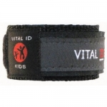 Vital ID Medical ID Wrist Band - Child (Charcoal)