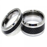 Matching 6mm & 10mm Tungsten and Black Carbon Fiber Inlay Wedding Bands (See listing for sizes)