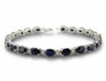 15 Carat Sapphire And Diamond Bracelet In Sterling Silver