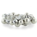 Chunky Bead And Iridescent Crystal Bracelet, 7 Inches, Fits 6.5 To 8 Inches