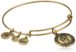 Alex and Ani Bangle Bar St. Christopher Rafaelian Gold Finish Expandable Bracelet