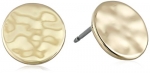 Kenneth Cole New York Gold-Plated Hammered Disc Earrings