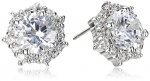 CZ by Kenneth Jay Lane Round Cubic Zirconia Halo Stud Earrings