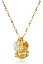 Satya Jewelry Cherry Quartz, Rose Quartz, Ganesha and Satya Lotus Pendant Necklace, 24