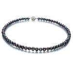 Bliss Black 6-7mm A Quality Freshwater Pearl Necklace-18 in Princess length