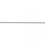 1.2mm 14K White Gold Classic Diamond Cut Rope Link Chain Necklace - 16 inches