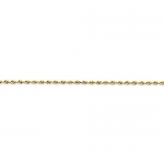 1.2mm 14K Yellow Gold Classic Diamond Cut Rope Link Chain Necklace - 16 inches