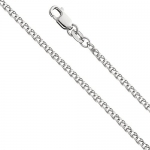 14k White Gold SOLID 1.7mm Flat Open wheat Chain Necklace with Lobster Claw Clasp - 16