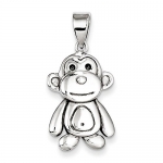 Sterling Silver Monkey Pendant