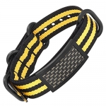Willis Judd Yellow and Black Bracelet with Carbon Fiber and a Black Nato Strap Clasp Gift Boxed