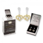 God's Heart Crystal Dangle Earrings Gift boxed