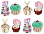 Cupcake Cuties Enamel Pendant Necklace in Figural Gift Box (Sold Individually)