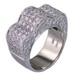 Vir Jewels 18K White Gold Diamond Wedding Band (3 CT ; SI1-SI2 Clarity) Size 7