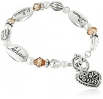Dream, Believe, Achieve Silver & Crystal Expressively Yours Bracelet