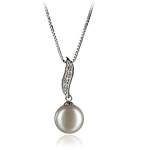 Alicia White 9-10mm AA Quality Freshwater 925 Sterling Silver Pearl Pendant