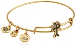 Alex and Ani Armenian Cross Slider Rafaelian Gold Finish Bangle Bracelet