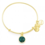 Alex and Ani May Birthstone Charm Bangle Yellow Gold Finish Bracelet, A09EB244G