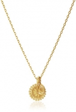 Satya Jewelry Citrine Mini Mandala Gold Pendant Necklace, 16 + 3 Extender