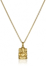 Satya Jewelry Gold Ganesha Pendant Necklace, 18