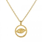 Satya Jewelry Envision Protective Eye Gold-plated Necklace