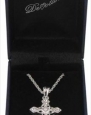 Dm Merchandising 08955X Necklace Veronica Cross Pendant Silver Crystal