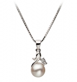 Ariana White 6-7mm AA Quality Japanese Akoya 925 Sterling Silver Pearl Pendant