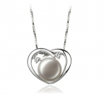 Katie Heart White 9-10mm AA Quality Freshwater 925 Sterling Silver Pearl Pendant
