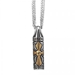 Vintage Style Mens Celtic Cross Pendant Stainless Steel Chain Necklace