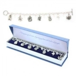 Christmas Nativity Charm Bracelet w/ Gift Box & Verse