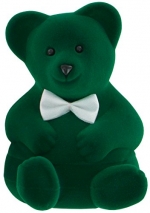 Teddy Bear Birthstone Pendant 15 + 2 with Teddy Bear Gift Box for Girls (05-May   Olive Green)