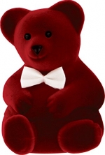 Teddy Bear Birthstone Pendant 15 + 2 with Teddy Bear Gift Box for Girls (01-January      Burgundy)
